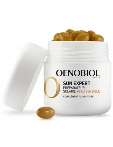 Oenobiol Sun Expert Préparateur Solaire Peau Sensible 30 Capsules Végétales