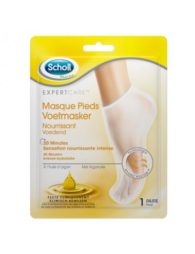 Scholl Masque Pieds Nourrissant à l'Huile d'Argan 1 paire