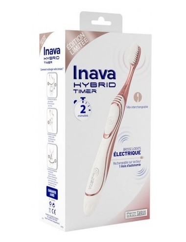 Inava Hybrid Timer - Brosse à Dents électrique Rose