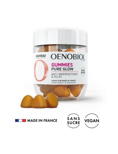 Oenobiol Gummies Pure Glow Anti-Imperfections et Éclat 60 Gummies
