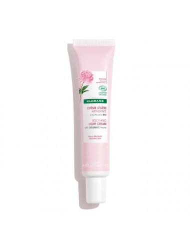 Klorane Crème Légère Apaisante à la Pivoine Bio - Peaux sensibles 40ml