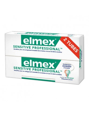 Elmex Lot Dentifrice Sensitive Professional Dents Sensibles - 2x75 ml