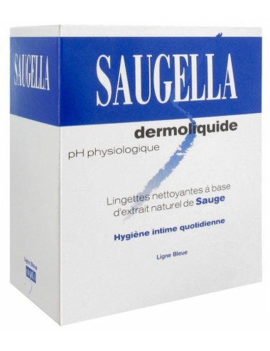 Saugella Dermoliquide 10 Lingettes Intimes Nettoyantes
