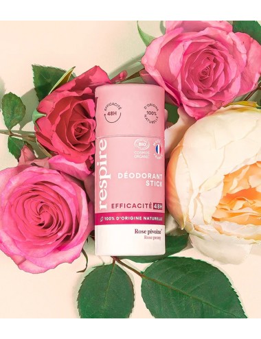 Respire Déodorant Stick Solide Bio Rose Pivoine 50g