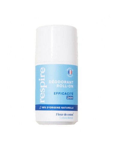 Respire Déodorant Roll-on Fraîcheur 24h Fleur de coton 50ml