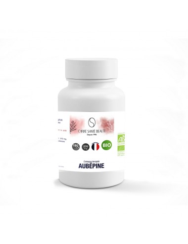 Complément Alimentaire à Base de Poudre d'Aubépine Bio Dosée à 270mg 180 Gélules
