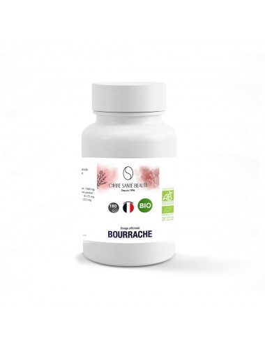 Complément Alimentaire à Base d'Huile de Bourrache Bio Dosée à 500mg 180 Capsules
