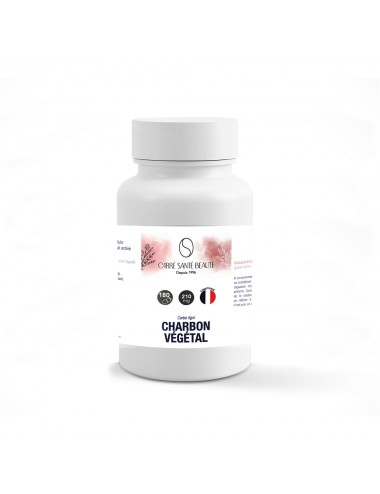 Complément Alimentaire à Base de Poudre de Charbon Végétal Activé Dosée à 210mg 180 Gélules