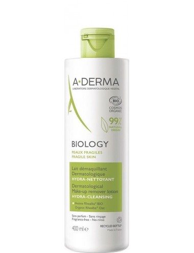 Aderma Biology Lait Démaquillant Dermatologique Bio 400ml