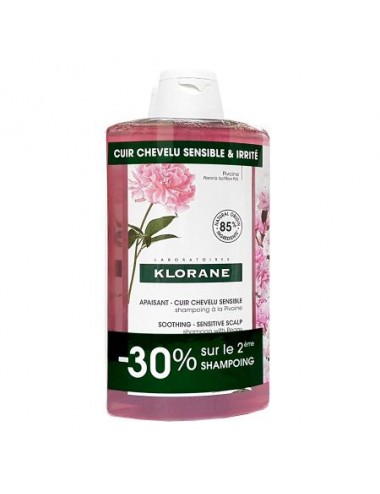 Klorane Shampooing Pivoine 2x400ml