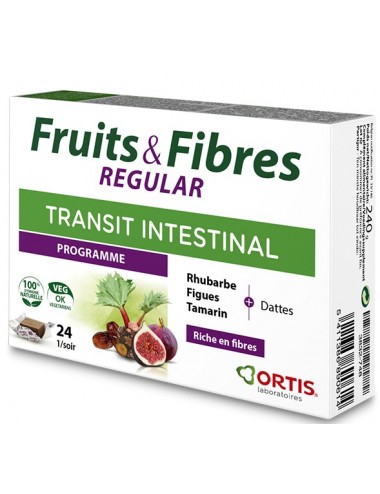Ortis Fruits et Fibres Regular 24 Cubes à Mâcher