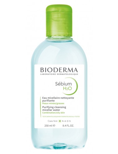 Bioderma Sébium H2O Eau micellaire Démaquillante Visage et Yeux peaux mixtes à grasses 250ml