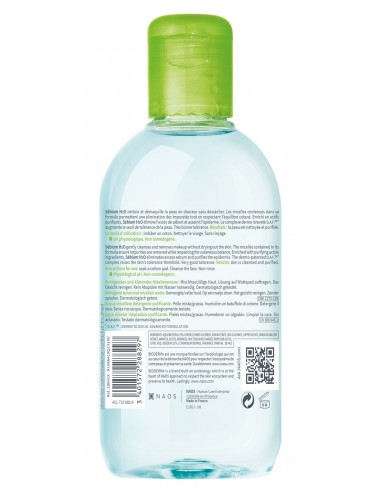 Bioderma Sébium H2O Eau micellaire Démaquillante Visage et Yeux peaux mixtes à grasses 250ml