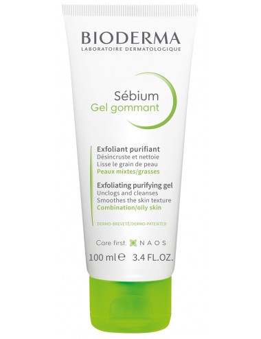 Bioderma Sébium Gel Gommant Exfoliant Purifiant peau mixte à grasse 100ml