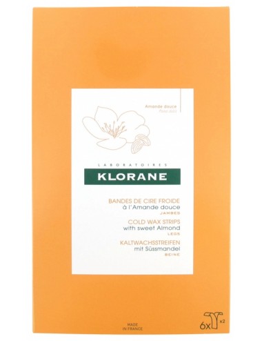 Klorane Doubles Bandes de Cire Froide à l'Amande Douce x6