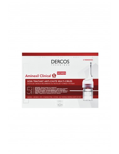 Vichy Dercos Technique Aminexil Femme Clinical 5 - Traitement Anti-Chute 21 x 6 ml