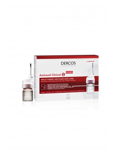 Vichy Dercos Technique Aminexil Femme Clinical 5 - Traitement Anti-Chute 21 x 6 ml