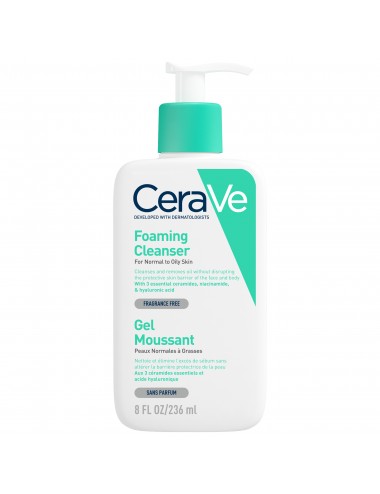CeraVe Gel Moussant visage pour les peaux normales à grasses 236 ml