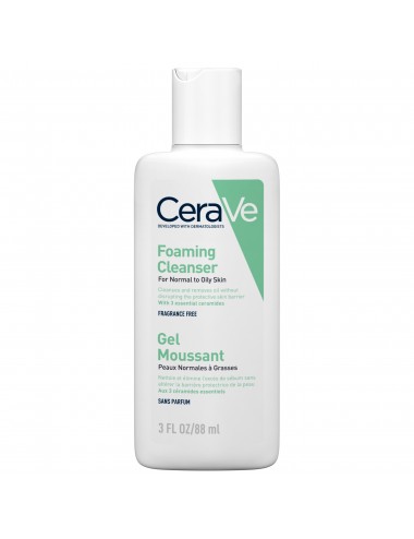 CeraVe Gel Moussant visage pour les peaux normales à grasses 88ml