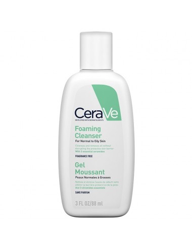 CeraVe Gel Moussant visage pour les peaux normales à grasses 88ml
