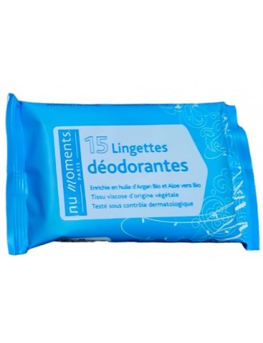 Lingettes Déodorantes Biodégradables x 15
