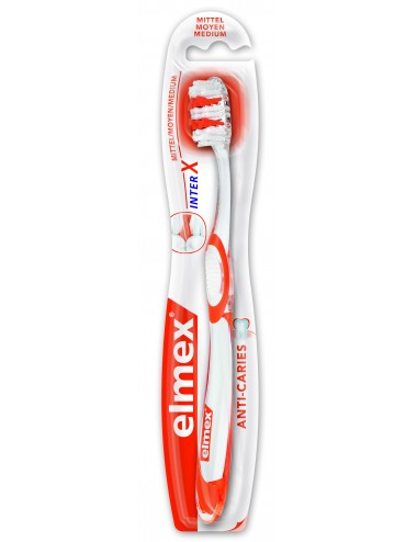 Elmex Brosse à dents Anti-Caries InterX medium tête standard - x1