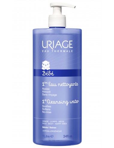 Uriage Bébé - 1ère Eau Nettoyante - Flacon pompe 1 litre