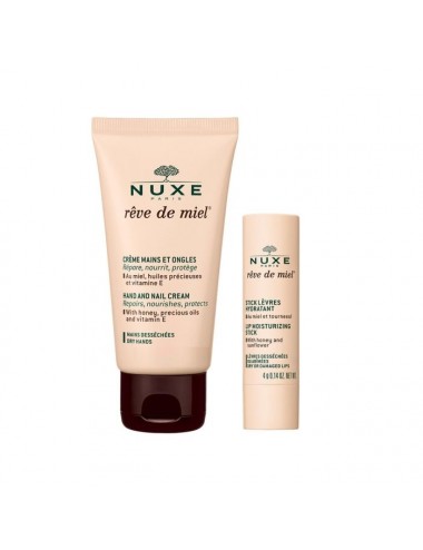 Nuxe Rêve de Miel Crème Mains 30 ml + Stick Lèvres 4g