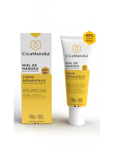 CicaManuka Crème Réparatrice 40% de Miel de Manuka IAA10+ Bio 40ml