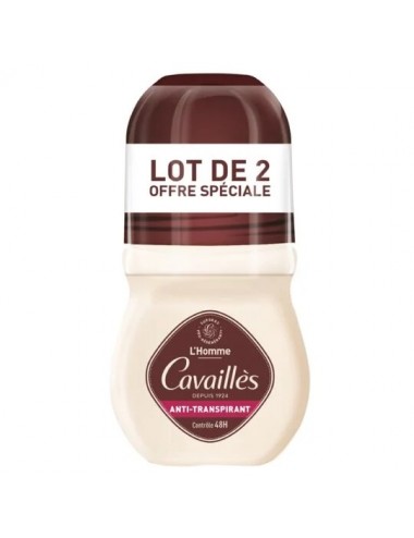 Rogé Cavaillès Homme Déodorant Anti-transpirant Contrôle 48h Roll-on 2x50ml