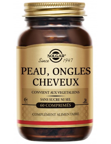 Solgar Peau, Ongles et Cheveux 60 Comprimés