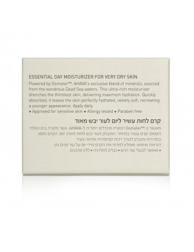 Ahava Hydratant essentiel de jour - Peaux Très Sèches 50ml