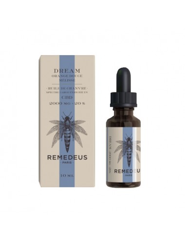 Remedeus Dream Huile de Chanvre Spectre Large Enrichie en CBD 2000mg 20% 10ml
