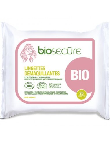 Biosecure Lingettes Démaquillantes x25