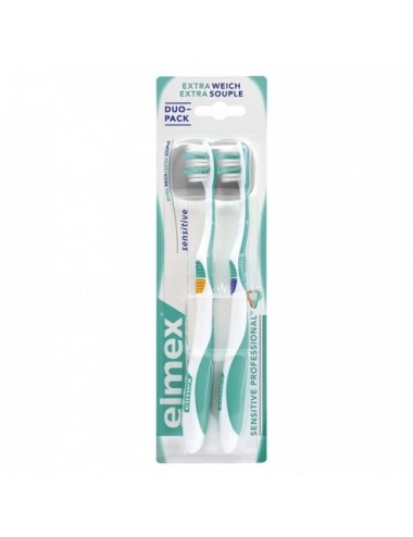 Elmex Lot Brosse à dents Sensitive Professional extra souple - x2