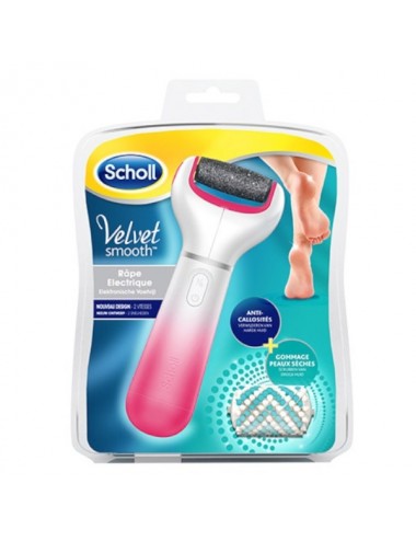 Scholl Velvet Smooth Râpe Électrique Très Exfoliante Rose Cristaux de Diamants
