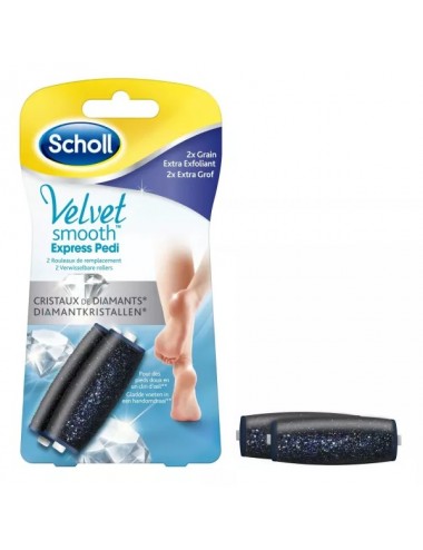 Scholl Velvet Smooth Express Pedi Rouleaux De Replacement Grain Extra Exfoliant 2