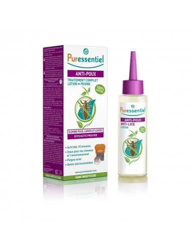 Puressentiel Antipoux Lotion Traitante Anti-Poux avec peigne 100ml