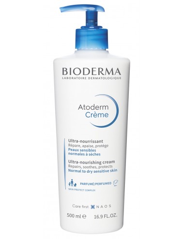 Bioderma Atoderm Crème Parfumée Nourrissante Visage et Corps peaux sensibles 500ml