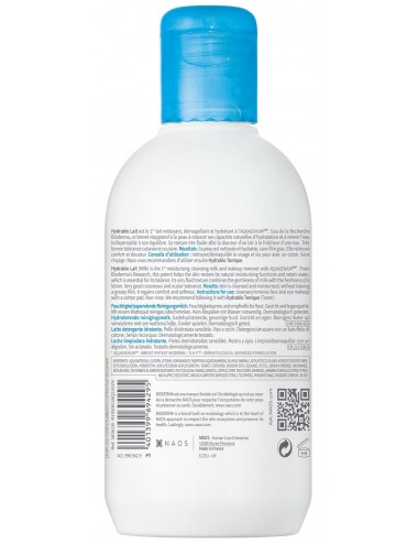 Bioderma Hydrabio Lait Démaquillant Visage et Yeux peaux sensibles déshydratées 250ml