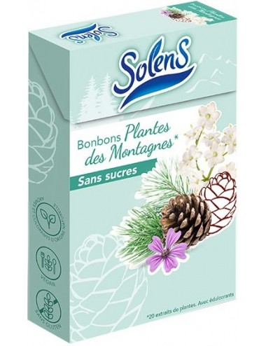 Solens Bonbons Plantes des Montagnes Sans Sucres 50 g