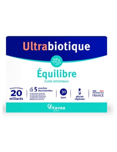 Nutrisanté Ultrabiotique Équilibre 30 Gélules Végétales
