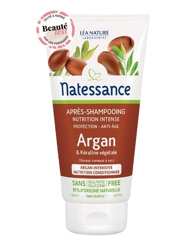 Natessance Après-Shampoing Nutrition Intense Argan et Kératine Végétale 150ml 