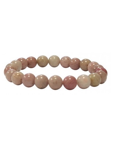 Bracelet Rhodonite Pierres Boules 6mm
