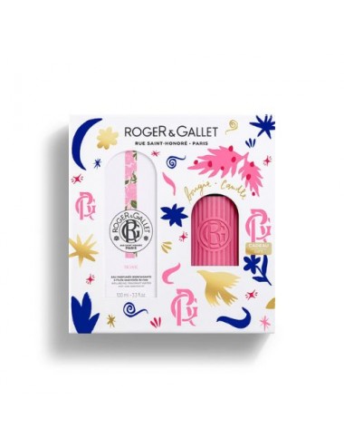 Coffret Noël Roger & Gallet Eau Parfumée & Bougie Rose 