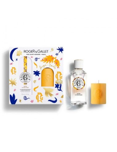 Coffret Noël Roger & Gallet Eau Parfumée et Bougie Bois d'Orange 