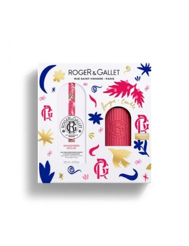 Coffret Noël Roger & Gallet Eau Parfumée & Bougie Gingembre Rouge 