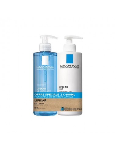 La Roche-Posay Lipikar Gel Lavant et Lait Relipidant 2 x 400 ml